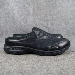 Easy Spirit Shoes Womens 8 Slip On Clog Mule Travel Comfort Casual Leather Blue